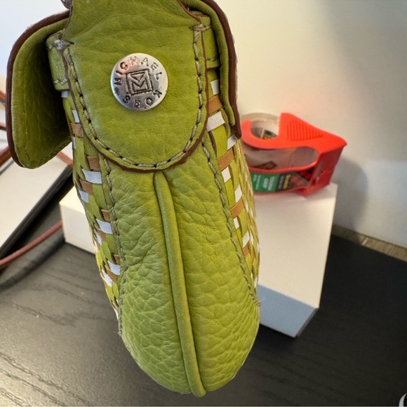 Rare Michael Kors Tri-Color Small Woven Leather Shoulder Bag - Picture 9 of 15